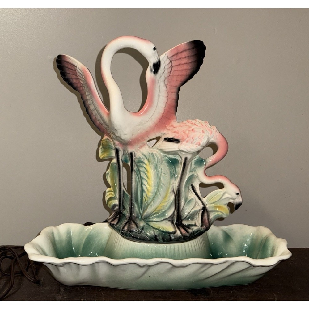 VIntage 1957 Lane & Co TV Lamp Flamingo Van Nuys California Mid Century WORKS!!